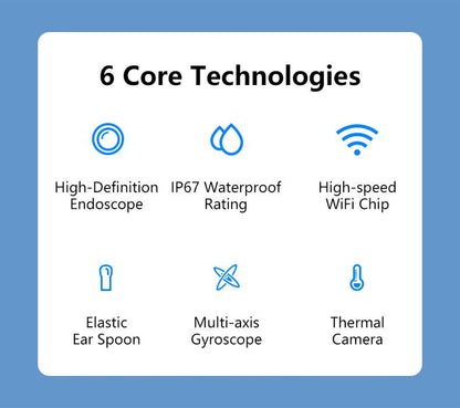 Revolutionary Silicone Ear Hygiene Set with HD Camera & Wireless Convenience