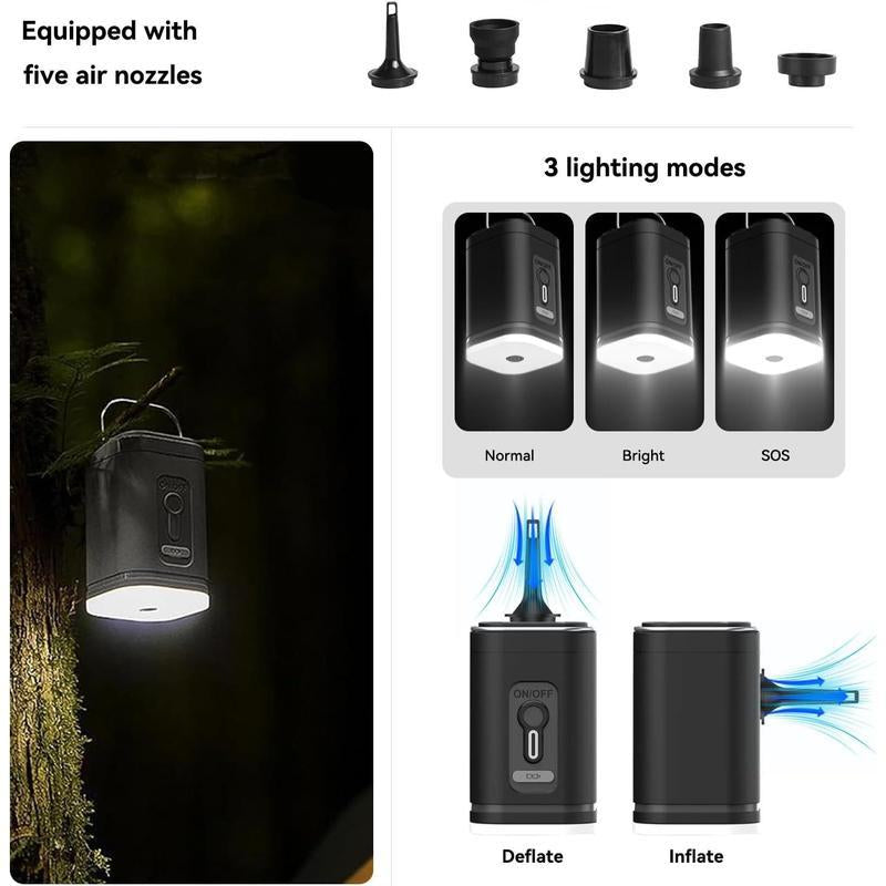 Kabaqoo 60L Airback Vacuum Seal Compression Travel Backpack - Expandable, Waterproof, and TSA Lock with Electric Airpump Included